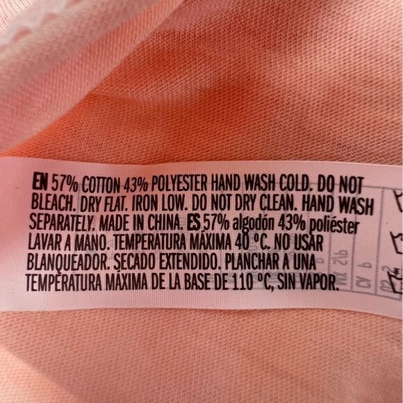 Forever 21 Lingerie Sleepover Separates Top “Bless This Mess” Light Pink/White S - Picture 6 of 8